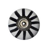 1.5" X 1.5" X 1.5" White Black And Silver  Knobs 12 Pack - Homeroots
