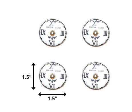1.5" X 1.5" X 1.5" White Black And Gold Knobs 12 Pack - Homeroots - Flyclothing LLC