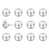 1.5" X 1.5" X 1.5" White Black And Gold  Knobs 12 Pack - Homeroots