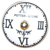 1.5" X 1.5" X 1.5" White Black And Gold  Knobs 12 Pack - Homeroots