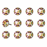 1.5" X 1.5" X 1.5" Yellow Blue And Red  Knobs 12 Pack - Homeroots