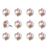 Floral White And Pink Set Of 12 Knobs - Homeroots - Flyclothing LLC