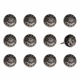 1.5" X 1.5" X 1.5" Black And Chrome  Knobs 12 Pack - Homeroots