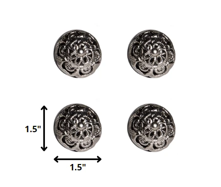 1.5" X 1.5" X 1.5" Black And Chrome Knobs 12 Pack - Homeroots - Flyclothing LLC