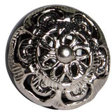 1.5" X 1.5" X 1.5" Black And Chrome  Knobs 12 Pack - Homeroots
