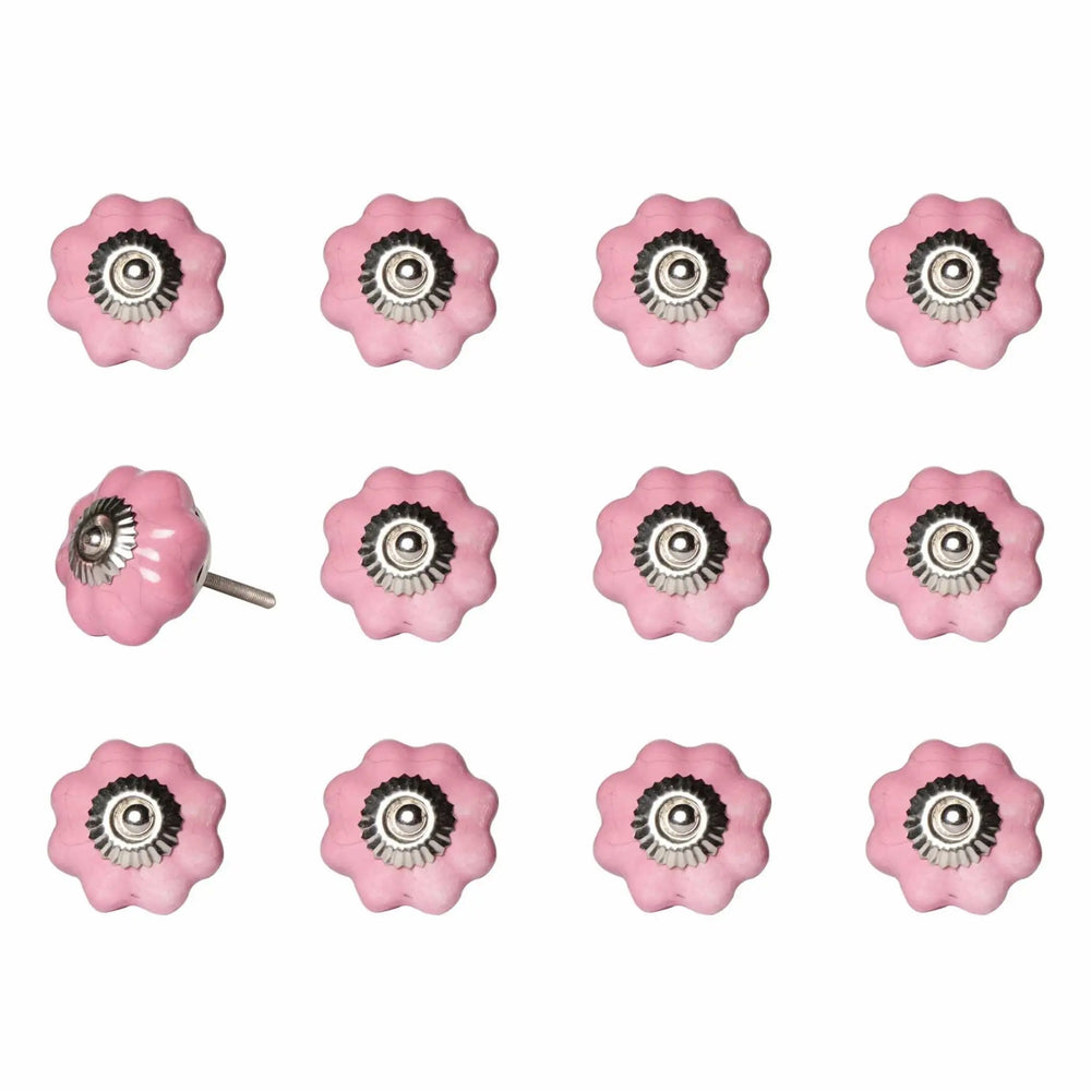 1.5" X 1.5" X 1.5" Pink Silver Asnd Red Knobs 12 Pack - Homeroots - Flyclothing LLC