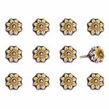1.5" X 1.5" X 1.5" Yellow Blue And Red  Knobs 12 Pack - Homeroots