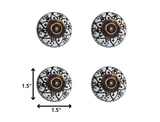 1.5" X 1.5" X 1.5" Black White Copper Knobs 12 Pack - Homeroots - Flyclothing LLC