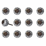 1.5" X 1.5" X 1.5" Black White Copper Knobs 12 Pack - Homeroots - Flyclothing LLC