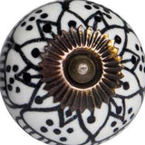 1.5" X 1.5" X 1.5" Black White Copper  Knobs 12 Pack - Homeroots