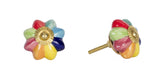 1.5" X 1.5" X 1.5" Green Blue Red And Yellow  Knobs 12 Pack - Homeroots