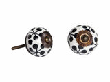 1.5" X 1.5" X 1.5" Black White And Cooper Knobs 12 Pack - Homeroots