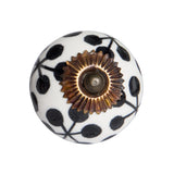1.5" X 1.5" X 1.5" Black White And Cooper Knobs 12 Pack - Homeroots