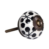1.5" X 1.5" X 1.5" Black White And Cooper Knobs 12 Pack - Homeroots