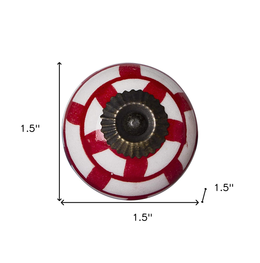 1.5" X 1.5" X 1.5" White Red And Navy Knobs 12 Pack - Homeroots - Flyclothing LLC