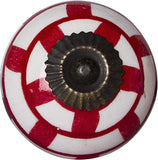 1.5" X 1.5" X 1.5" White Red And Navy Knobs 12 Pack - Homeroots