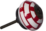 1.5" X 1.5" X 1.5" White Red And Navy Knobs 12 Pack - Homeroots