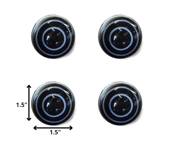 1.5" X 1.5" X 1.5" Black And Light Blue Knobs 12 Pack - Homeroots - Flyclothing LLC