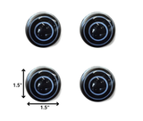 1.5" X 1.5" X 1.5" Black And Light Blue Knobs 12 Pack - Homeroots - Flyclothing LLC