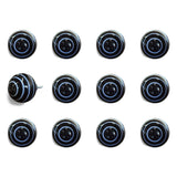 1.5" X 1.5" X 1.5" Black And Light Blue Knobs 12 Pack - Homeroots - Flyclothing LLC
