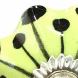 1.5" X 1.5" X 1.5" Yellow Green And Silver  Knobs 12 Pack - Homeroots