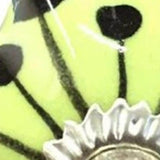 1.5" X 1.5" X 1.5" Yellow Green And Silver  Knobs 12 Pack - Homeroots