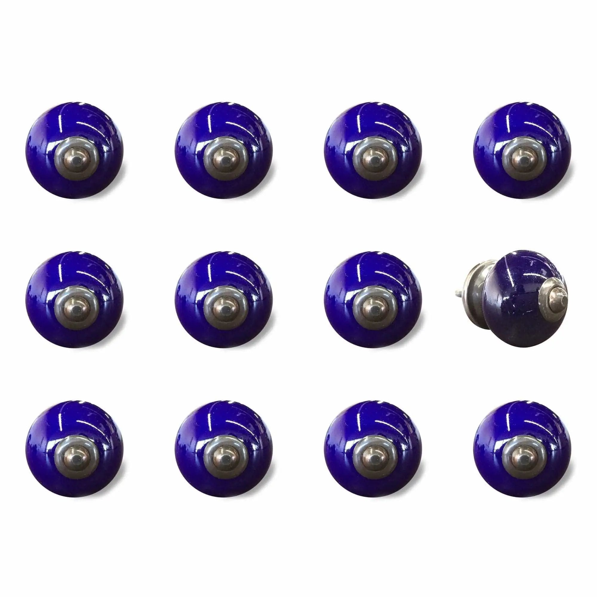 1.5" X 1.5" X 1.5" Navy And Copper Knobs 12 Pack - Homeroots - Flyclothing LLC