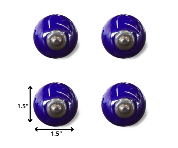 1.5" X 1.5" X 1.5" Navy And Copper  Knobs 12 Pack - Homeroots