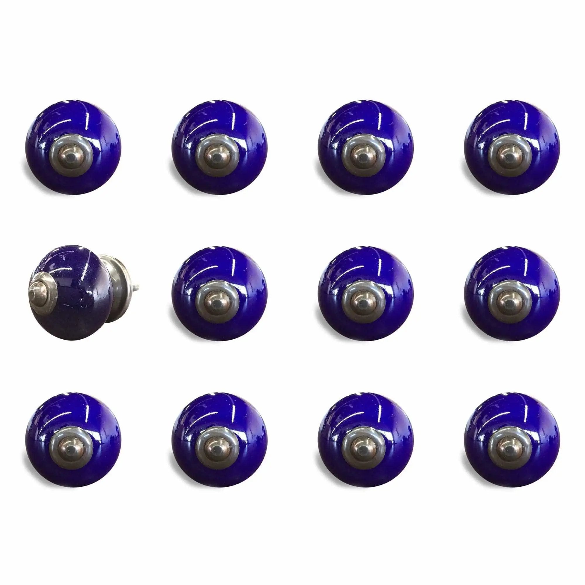1.5" X 1.5" X 1.5" Navy And Copper Knobs 12 Pack - Homeroots - Flyclothing LLC