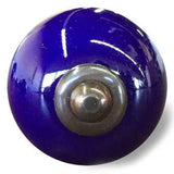 1.5" X 1.5" X 1.5" Navy And Copper  Knobs 12 Pack - Homeroots