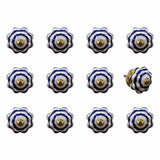 1.5" X 1.5" X 1.5" White Blue And Copper Knobs 12 Pack - Homeroots - Flyclothing LLC