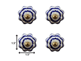 1.5" X 1.5" X 1.5" White Blue And Copper Knobs 12 Pack - Homeroots - Flyclothing LLC