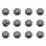 1.5" X 1.5" X 1.5" White Blue And Copper Knobs 12 Pack - Homeroots - Flyclothing LLC