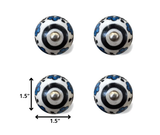 1.5" X 1.5" X 1.5" White Black And Navy Knobs 12 Pack - Homeroots - Flyclothing LLC