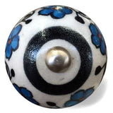 1.5" X 1.5" X 1.5" White Black And Navy  Knobs 12 Pack - Homeroots