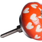 1.5" X 1.5" X 1.5" Hues Of Orange White And Silver  Knobs 8 Pack - Homeroots