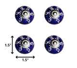 1.5" X 1.5" X 1.5" Hues Of White Navy And Silver Knobs 8 Pack - Homeroots - Flyclothing LLC