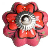 1.5" X 1.5" X 1.5" Pink Red And Green  Knobs 12 Pack - Homeroots