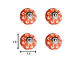 1.5" X 1.5" X 1.5" Orange White And Silver Knobs 12 Pack - Homeroots - Flyclothing LLC