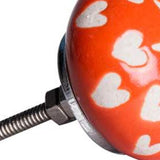 1.5" X 1.5" X 1.5" Orange White And Silver  Knobs 12 Pack - Homeroots