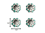 1.5" X 1.5" X 1.5" White Green And Black Knobs 12 Pack - Homeroots - Flyclothing LLC