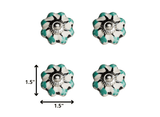 1.5" X 1.5" X 1.5" White Green And Black Knobs 12 Pack - Homeroots - Flyclothing LLC