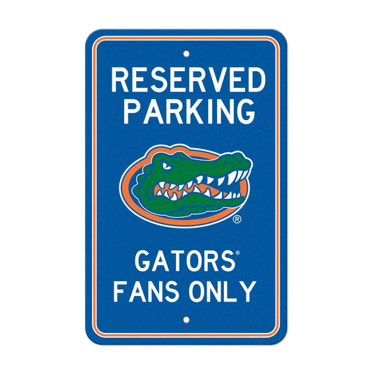 Florida Gators Team Color Reserved Parking Sign Décor 18in. X 11.5in. Lightweight - Florida