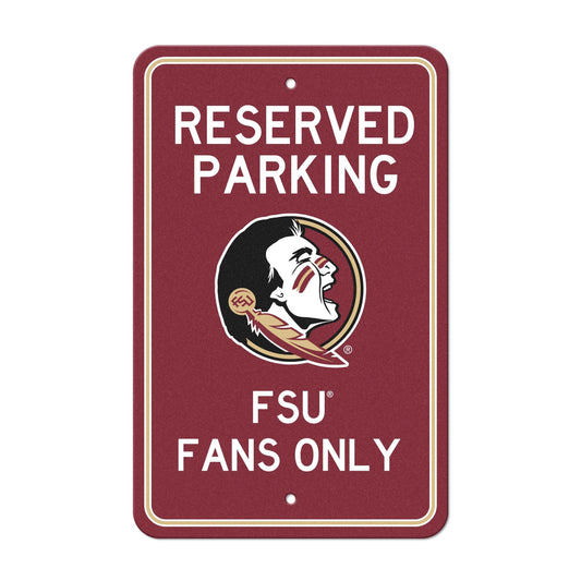 Florida State Seminoles Team Color Reserved Parking Sign Décor 18in. X 11.5in. Lightweight - Florida State