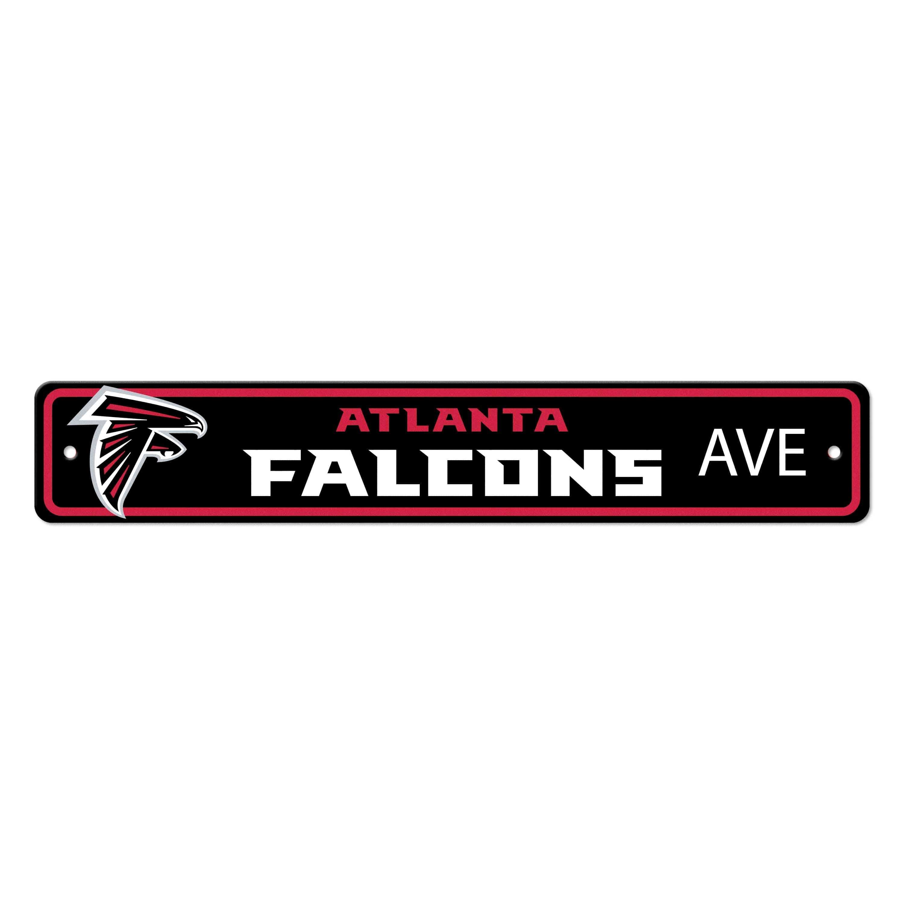 Atlanta Falcons Team Color Street Sign Décor 4in. X 24in. Lightweight - Atlanta Falcons - Flyclothing LLC