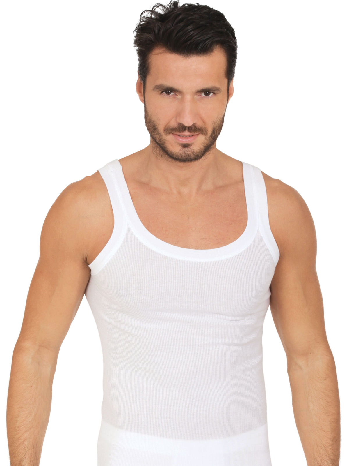 MaRe Luxury Italian Underwear 100% Mako Cotton Men's Sleeveless Shirt Muscle Tank Top. Proudly Made in Italy (3221/3250) - tittimitti - Flyclothing LLC