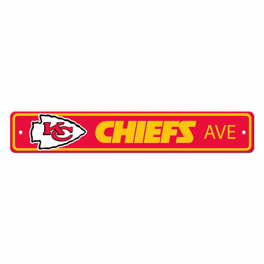 Kansas City Chiefs Team Color Street Sign Décor 4in. X 24in. Lightweight - Kansas City Chiefs