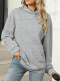 Pocketed Long Sleeve Hoodie - Trendsi