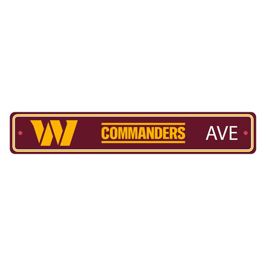 Washington Commanders Commanders Team Color Street Sign Décor 4in. X 24in. Lightweight