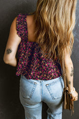 Printed Square Neck Tank - Trendsi - Flyclothing LLC